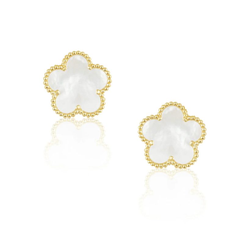 adeline clover earring mother of pearlsahirathe grove 162930