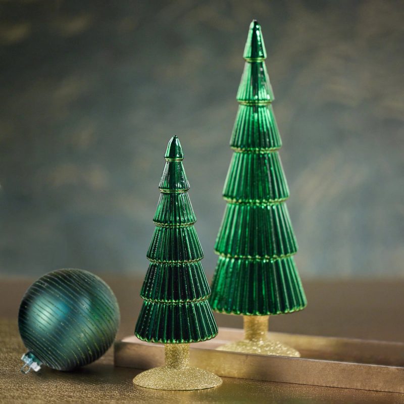 alpine glass tree on gold glitter base largezodaxthe grove 884465