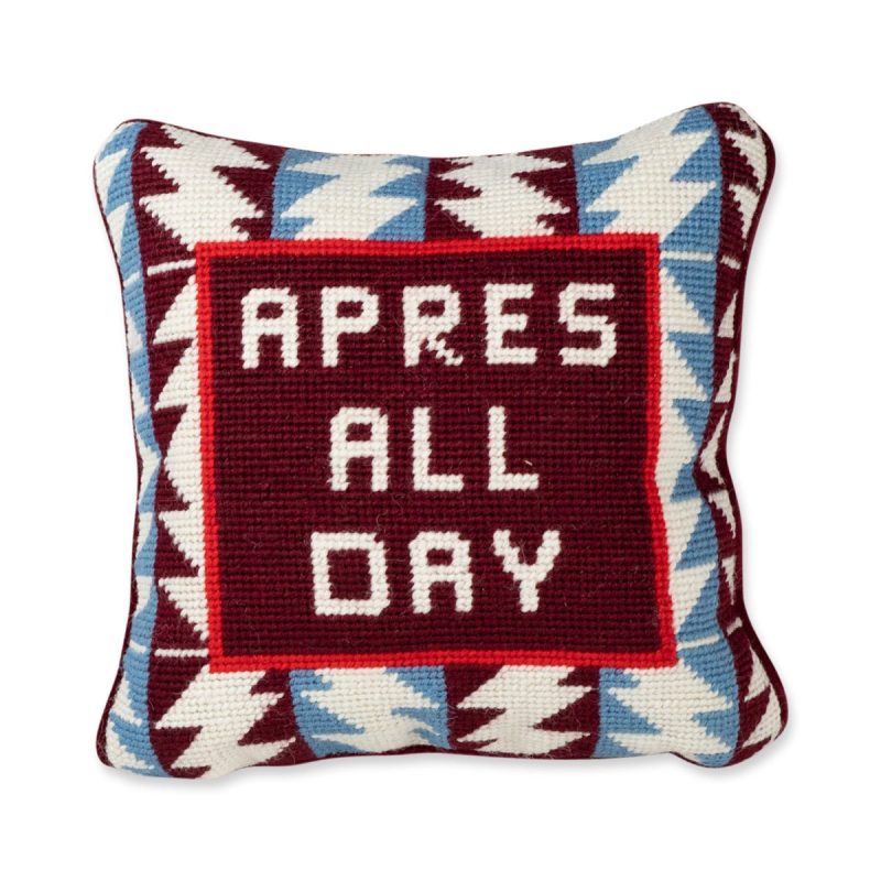 apres ski needlepoint pillowfurbish studiothe grove 390512