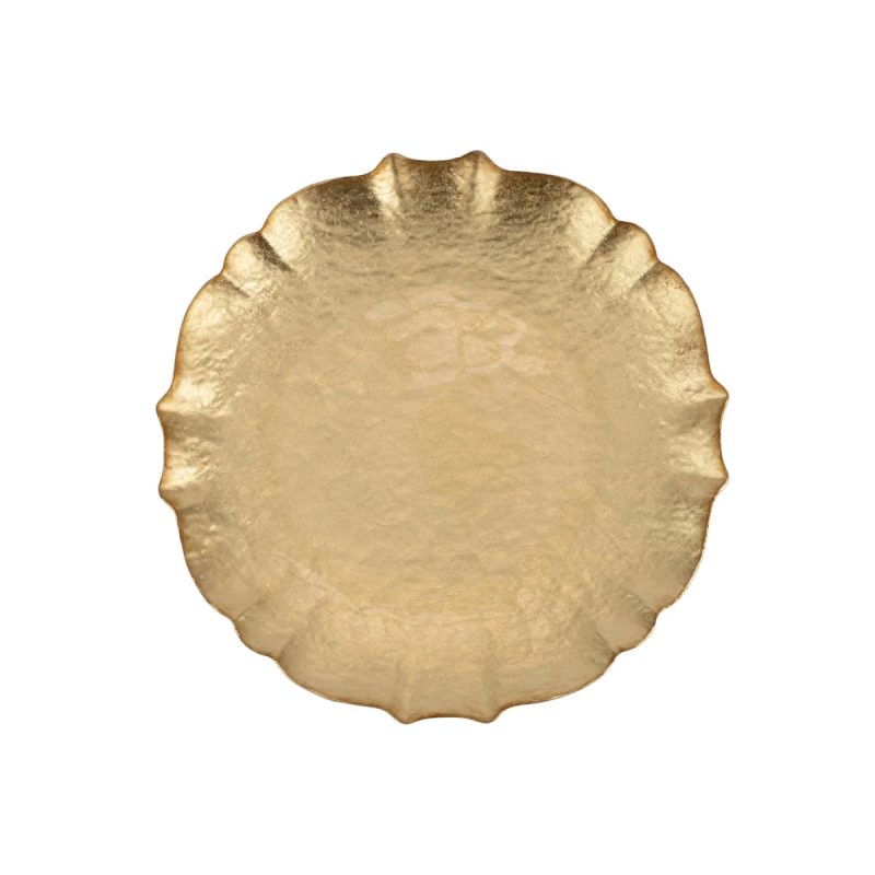 baroque glass gold salad plateclementine wpthe grove 757625