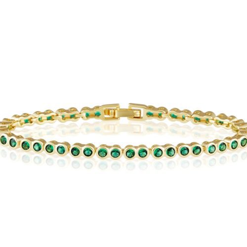 bezel tennis bracelet emeraldsahira jewelry designthe grove 589653