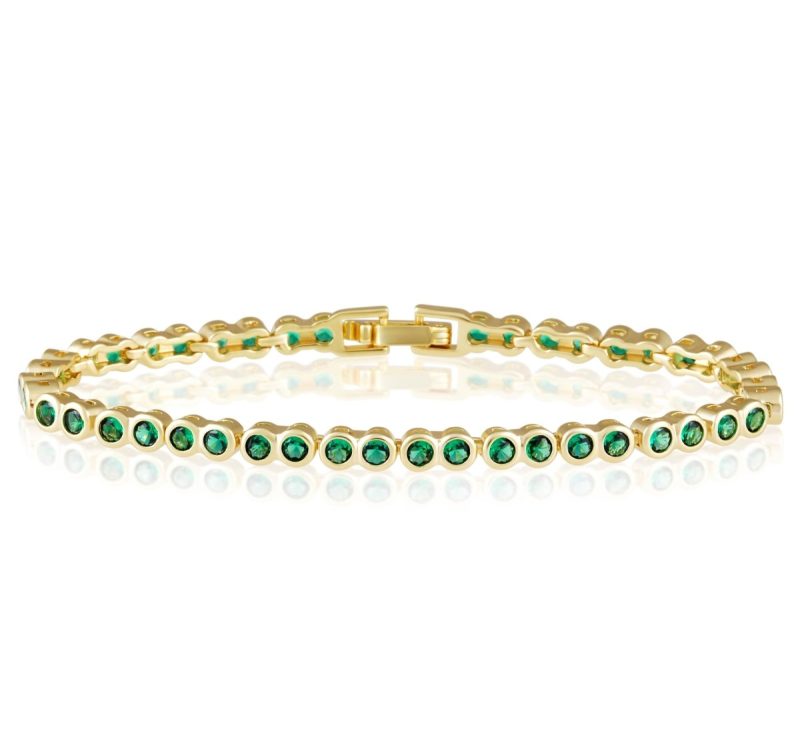 bezel tennis bracelet emeraldsahira jewelry designthe grove 589653