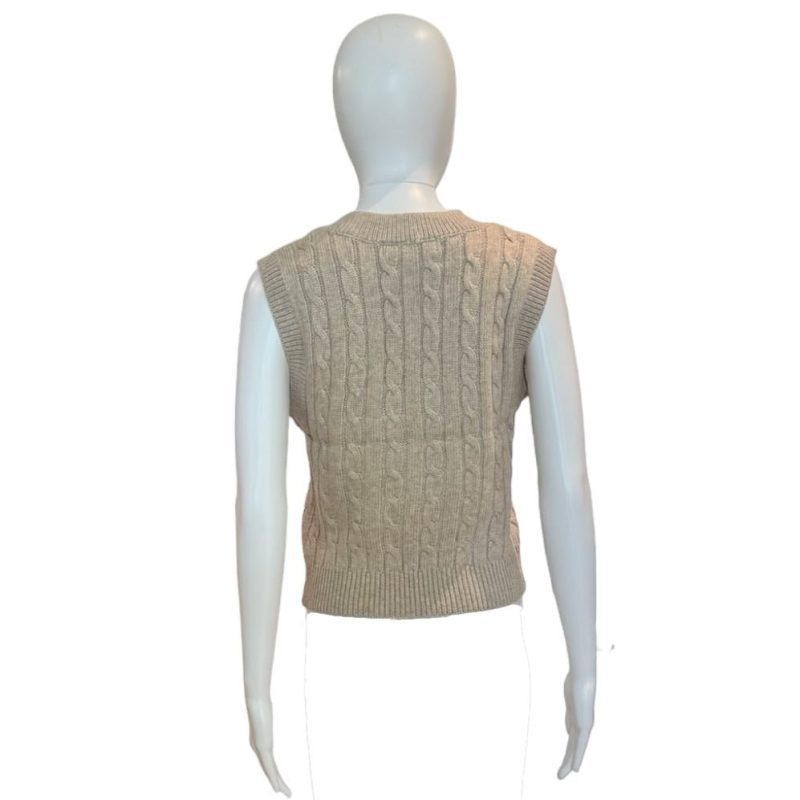 cassie chunky cable knit vestenglish factorythe grove 716737