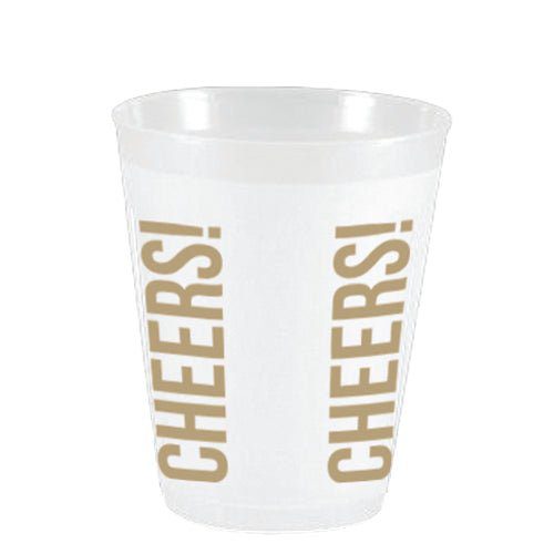 Cheers Vertical Wrap Frost Flex Cups - Party Cups - Sassy Cups LLC - The Grove