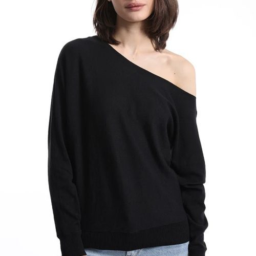 cotton cashmere off the shoulder top blackminnie rosethe grove 528203