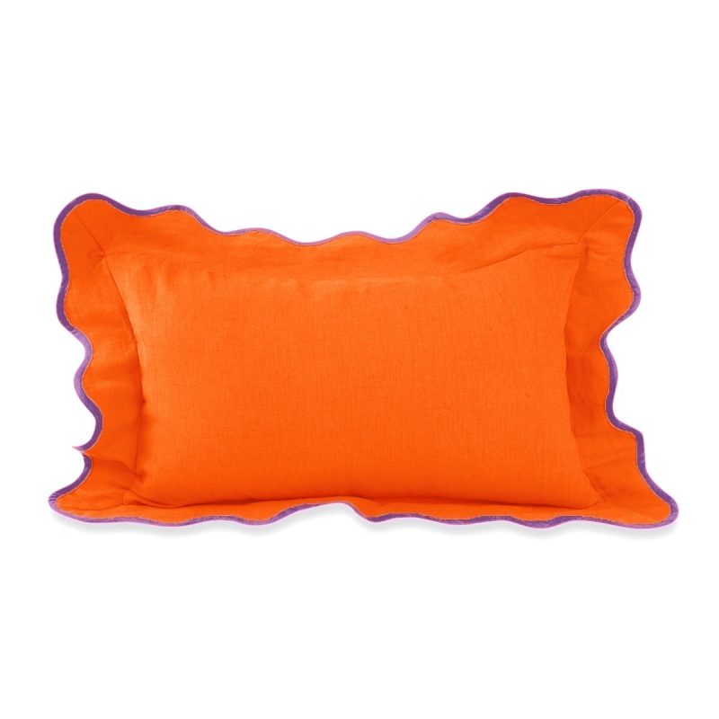 darcy linen lumbar pillow orange lilacfurbish studiothe grove 269516