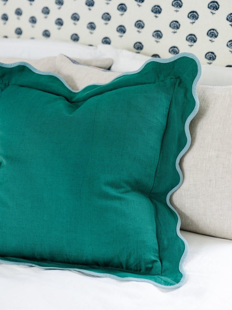 darcy linen pillow green aquafurbish studiothe grove 479155