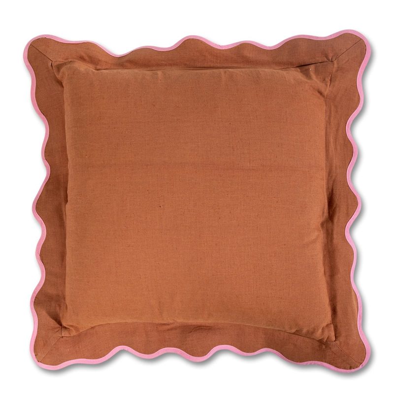 darcy linen pillow rust light pinkfurbish studiothe grove 270413