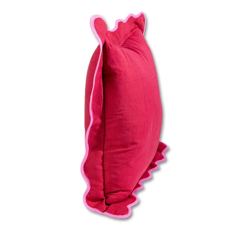 darcy linen pillow wine neon pinkfurbish studiothe grove 769066