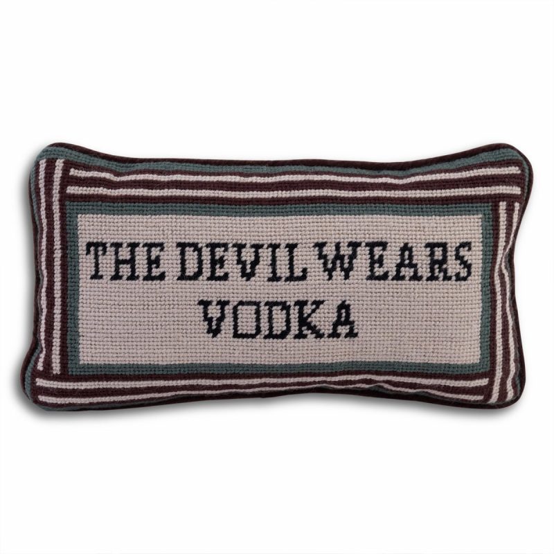 devil wears vodka needlepoint pillowfurbish studiothe grove 320078