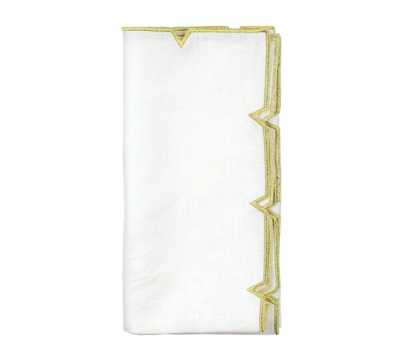 divot napkin in white goldclementine wpthe grove 510912