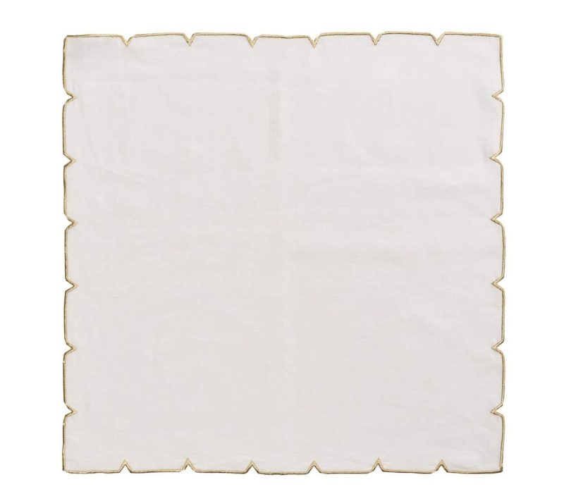 divot napkin in white goldclementine wpthe grove 926991