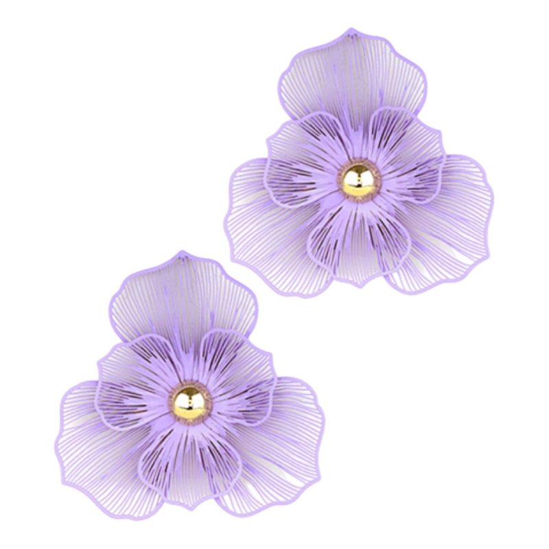 eleanor flower stud earrings lavendertwistthe grove 852905