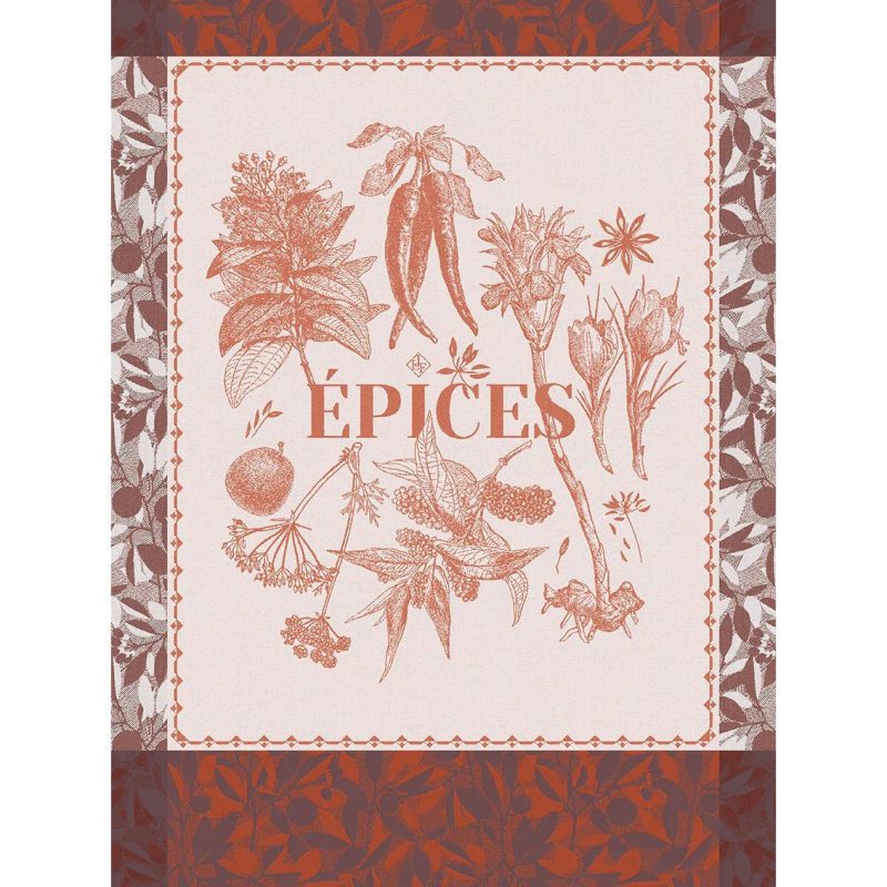 epices aromates red tea towelclementine wpthe grove 500699