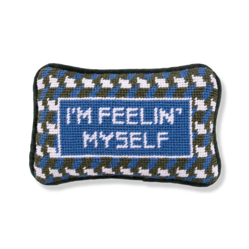 feelin myself mini needlepoint pillowfurbish studiothe grove 454189