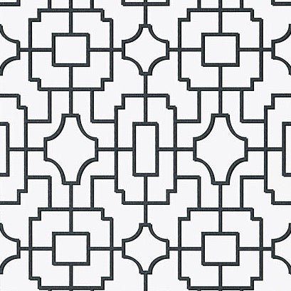 Fretwork Wallpaper-Wallpaper-Thibaut-The Grove