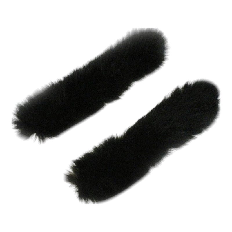 fur slap bracelet cuffs blacktwistthe grove 177831