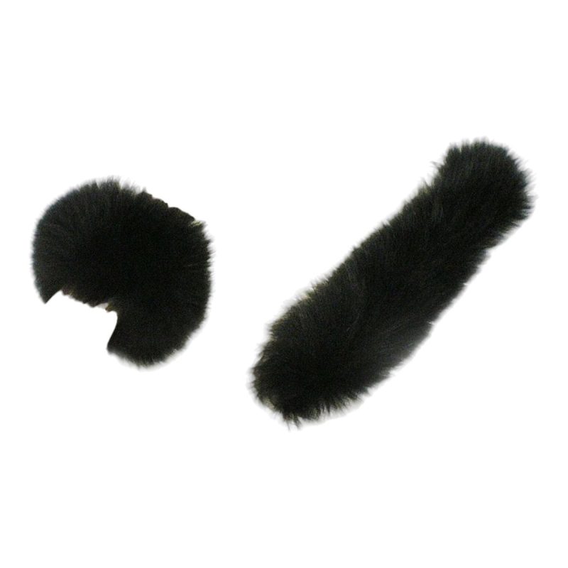 fur slap bracelet cuffs blacktwistthe grove 765767