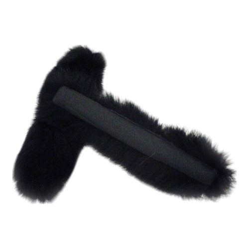 fur slap bracelet cuffs blacktwistthe grove 918367