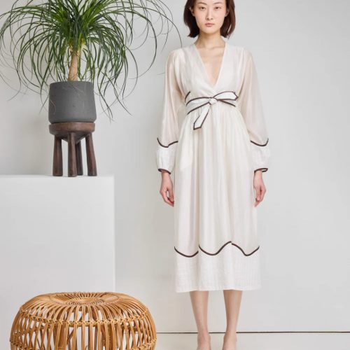 gabrielle dress cream brownlove binettithe grove 298571