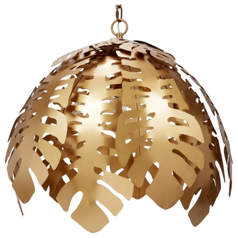 gold tropical leaf chandelierold world designthe grove 999464