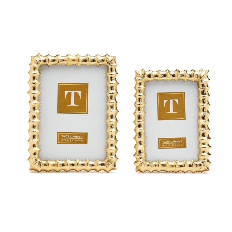 gold wave photo frame two sizestwos companythe grove 142135