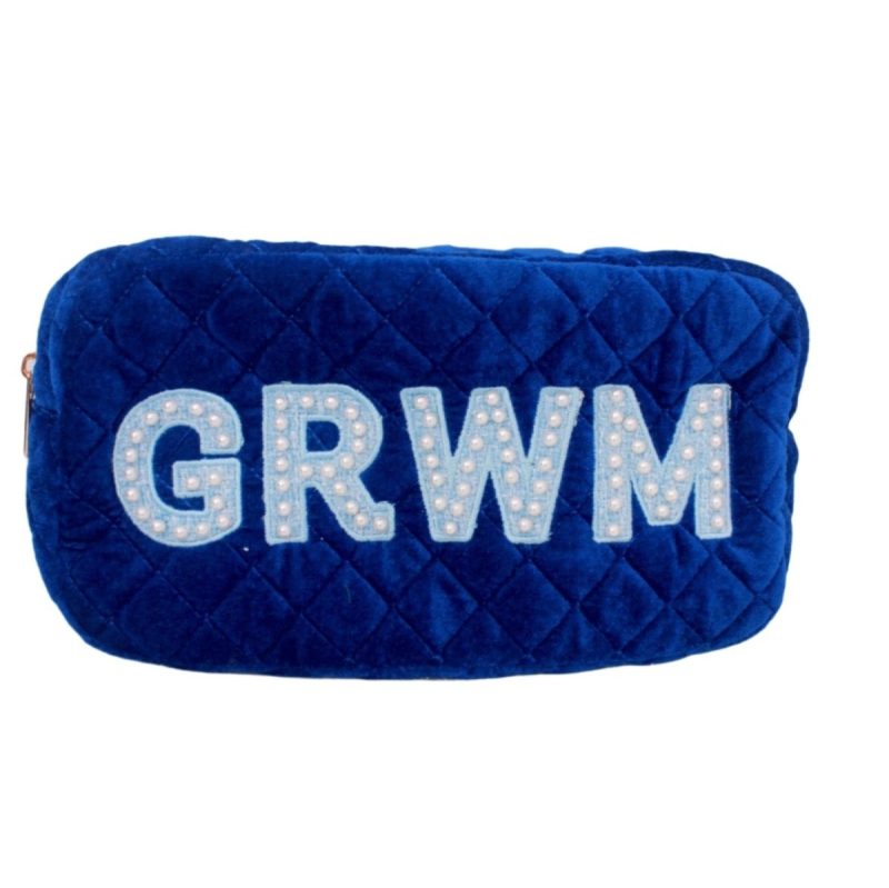 grwm cosmetic bag blue velvet largekenzkustomzthe grove 662768