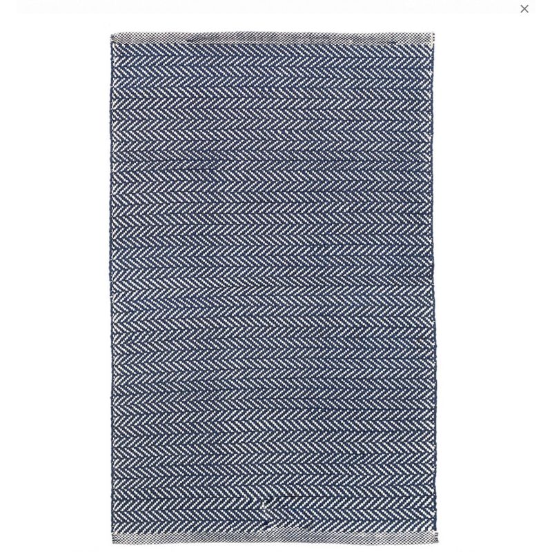 herringbone indooroutdoor rug navy ivorydash albertthe grove 904717