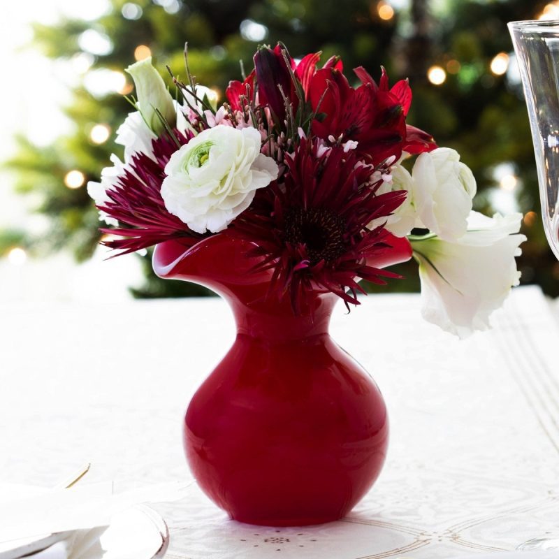 hibiscus glass bud vase redvietrithe grove 234671