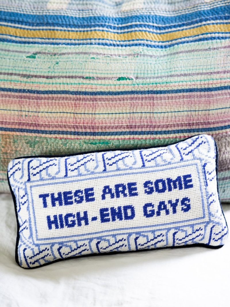 high end gays needlepoint pillowfurbish studiothe grove 821407