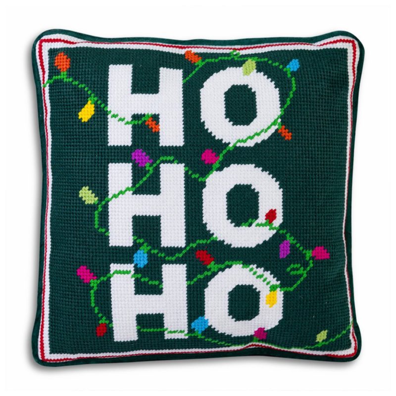 ho ho ho needlepoint pillowfurbish studiothe grove 106349