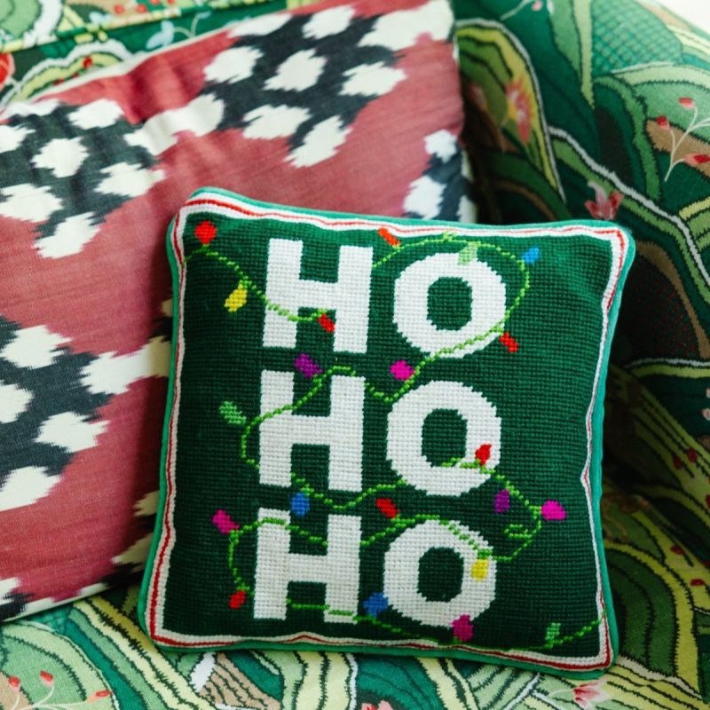 ho ho ho needlepoint pillowfurbish studiothe grove 865474