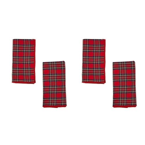 holiday plaid tartan napkins set of fourclementine wpthe grove 250463