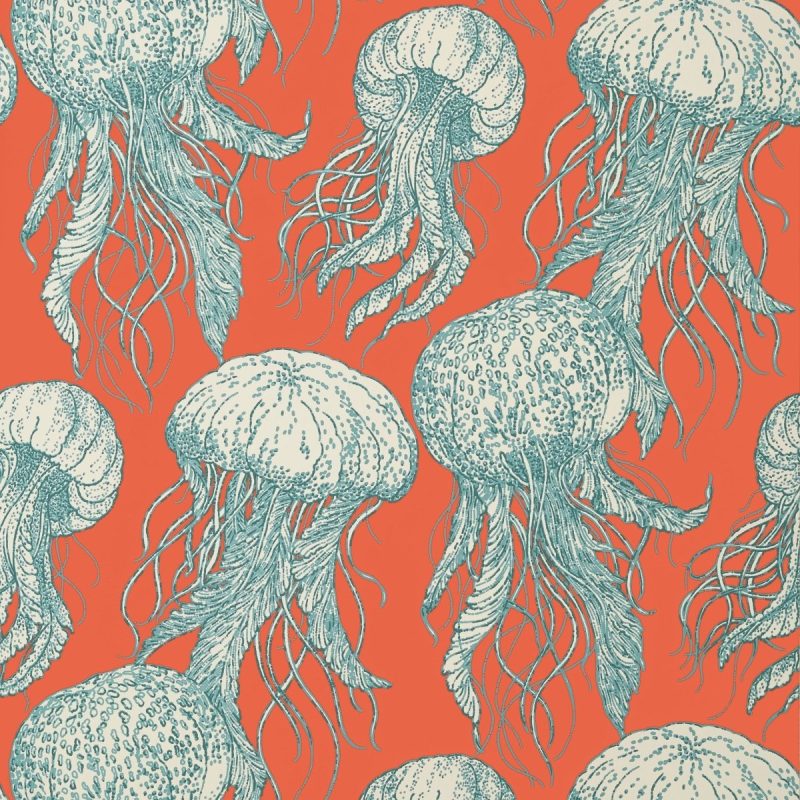 Jelly Fish Bloom Wallpaper - Wallpaper - Thibaut - The Grove