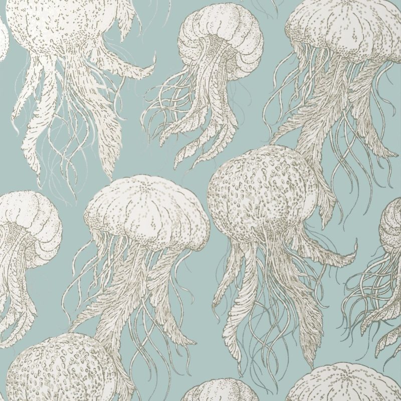 Jelly Fish Bloom Wallpaper - Wallpaper - Thibaut - The Grove