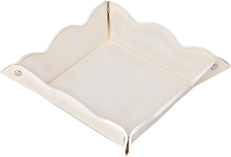 leather valet tray whitetwistthe grove 905204