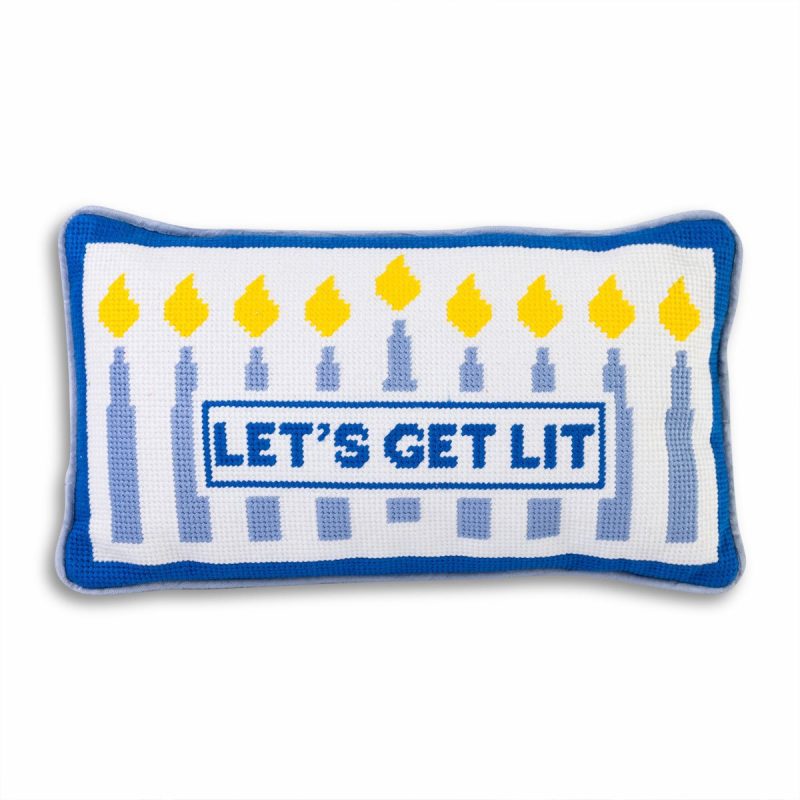 lets get lit needlepoint pillowfurbish studiothe grove 620278