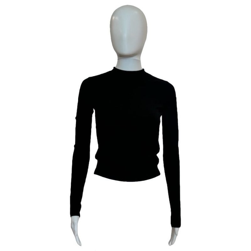 long sleeve mock neck top blackamanda mariathe grove 566445