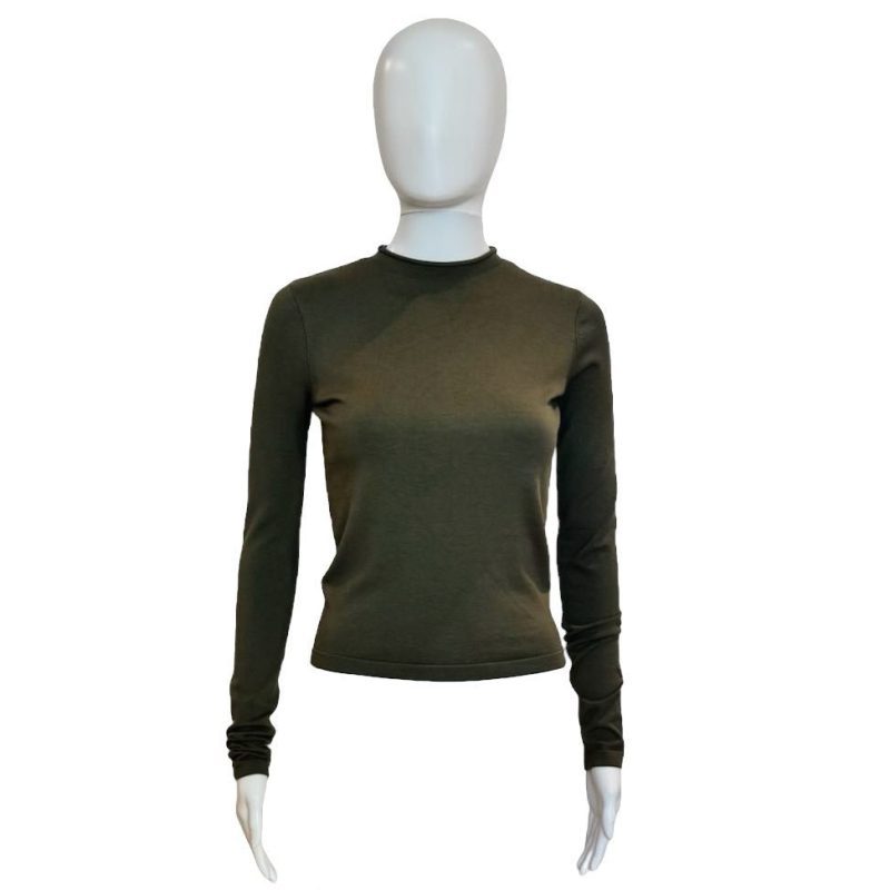 long sleeve mock neck top oliveamanda mariathe grove 393953