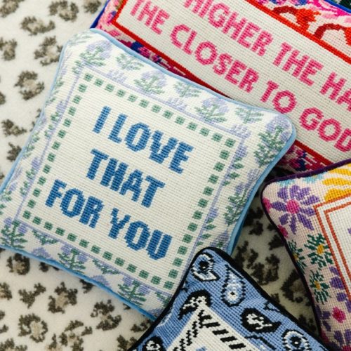 love that for you needlepoint pillowfurbish studiothe grove 965124