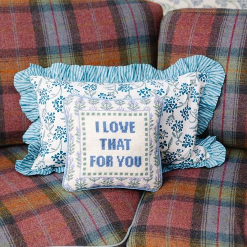 love that for you needlepoint pillowfurbish studiothe grove 992694