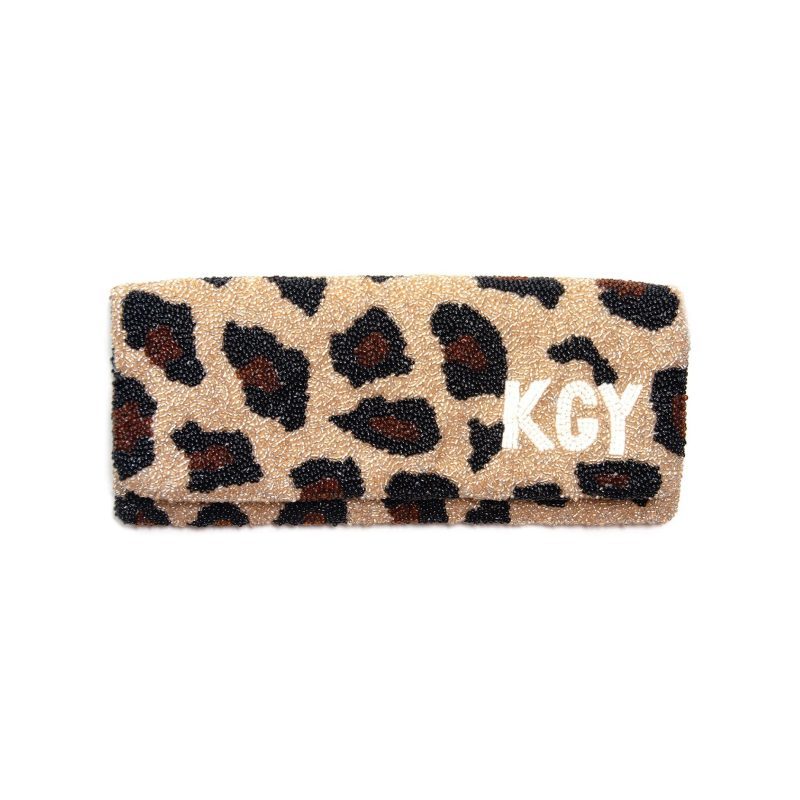 lovely leopard clutch custom monogram personalizationtianathe grove 415410