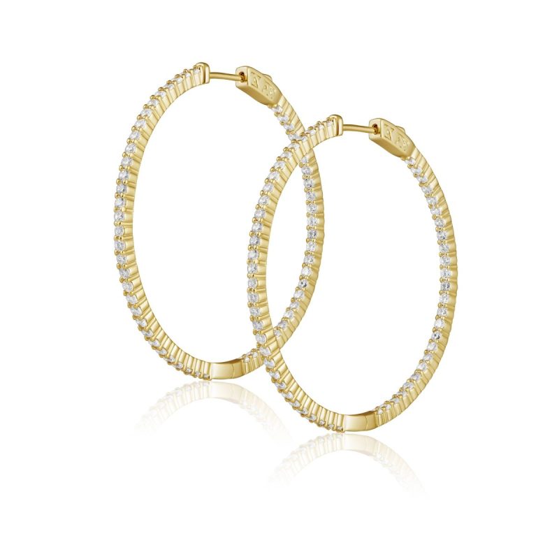 Lyra Cz Hoop Earrings - Earrings - Sahira Jewelry Design - The Grove