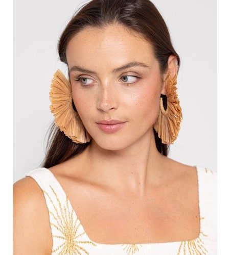 mega raffia hoop earrings naturalsundressthe grove 382460