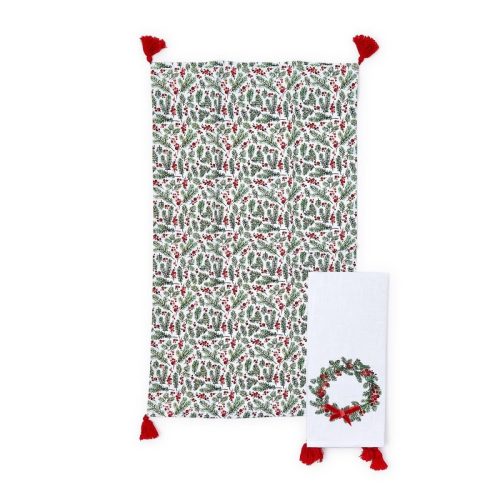 merry berry set of 2 dish towels two stylestwos companythe grove 246818