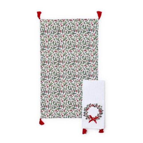 merry berry set of 2 dish towels two stylestwos companythe grove 710744