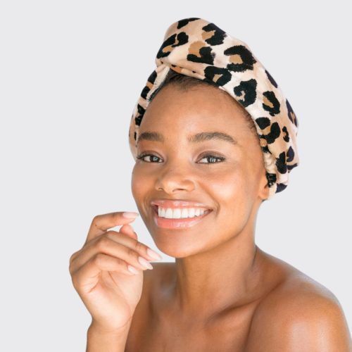 microfiber hair towel in leopardkitschthe grove 171750