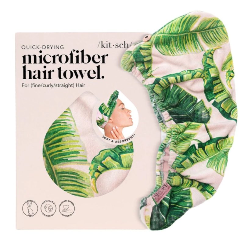 microfiber hair towel in palm printkitschthe grove 696533