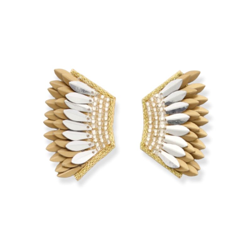 mini wing earrings gold rhodiumtwistthe grove 273946