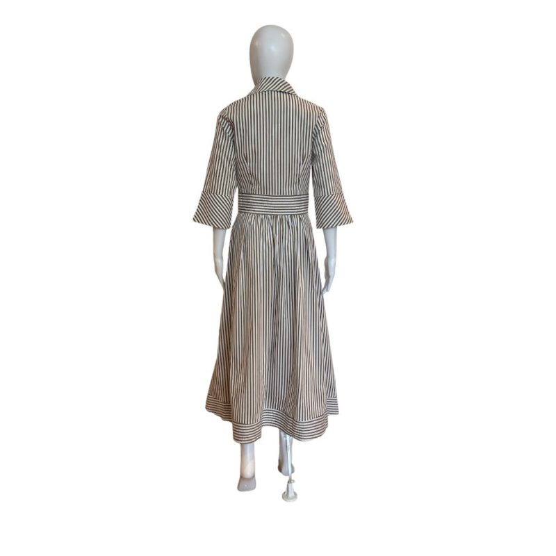 monaco dress taupe stripeck bradleythe grove 792633